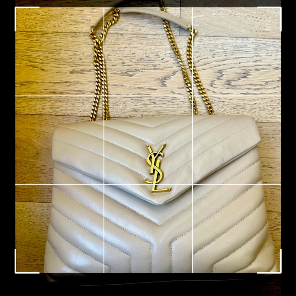 YSL Saint Laurent bag , quilted like new ivory